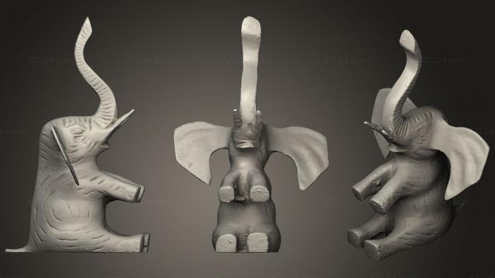 Animal figurines (b elephant 2, STKJ_0717) 3D models for cnc